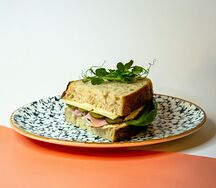 Сэндвич с прошутто, пармезаном и корнишонами