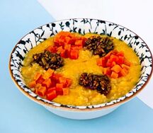 Пшёная каша на кокосовом молоке с медовой тыквой