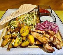 Открытая шаварма с цыплёнком