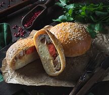 Домашний чизбургер с курицей