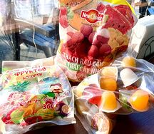 Желе с кусочками фрукта (бол.)
