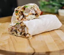 Шаурма со свининой, картошкой и грибами