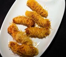 Креветки в катаифи