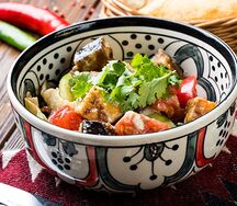 Салат с хрустящими баклажанами