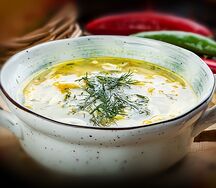 Суп куриный с домашней лапшой