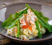 Оливье с телятиной