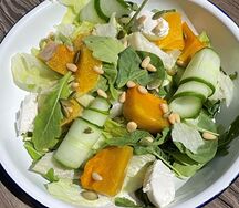 Салат с тыквой, апельсином и сыром рикотта