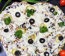 МясПицца - сердце С белым соусом по-Итальянски