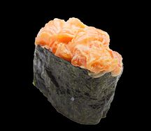 Гункан с лососем