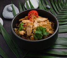 Тяхан с курицей