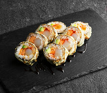 Жаренный ролл с гребешком