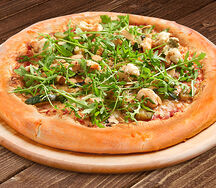 Пицца с цукини и креветками 30 см на классическом тесте