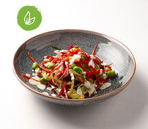 Овощной салат с соусом кешью и фаршем из вяленых томатов