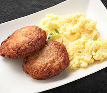 Котлетки из индейки с картофельным пюре