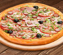 Пицца Домашняя 30 см на тонком тесте