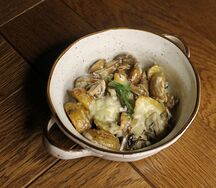 Картофель с грибами в сливках