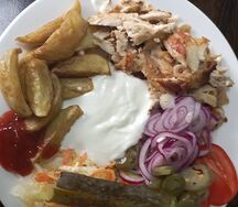 Шаверма на тарелке