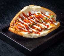 Хот-дог с говядиной 