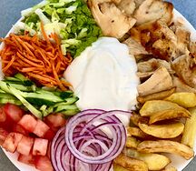 Шаверма на тарелке