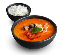 Том Ям с креветкой и рисом