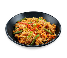 Вок с кускусом и курицей терияки