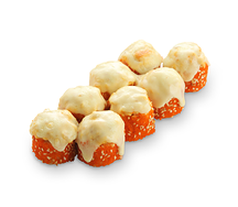 Запеченный ролл с копченой куриной грудкой и сырным соусом