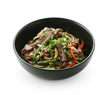 Вок сливочный с говядиной