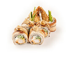 Филадельфия с угрём и криспи креветкой