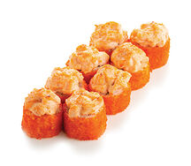 Запеченный ролл Спайси креветка и краб