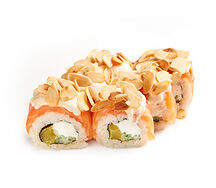 Ролл с лососем и мятным шисо