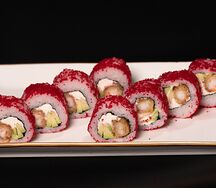 Калифорния с жаренной креветкой