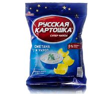 Чипсы Русская Картошка со вкусом Сметана укроп