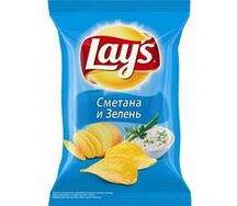 Чипсы Lays Сметана Зелень