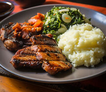 Braiied Pork with Nshima