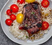 T-bone & rice