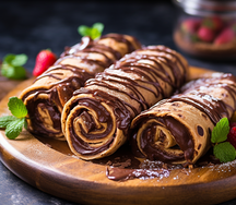 Brownies roll crêpe