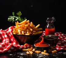 Frites enrobées