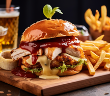 Cheeeesy chicken, frites & boisson