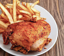 Chicken with fries