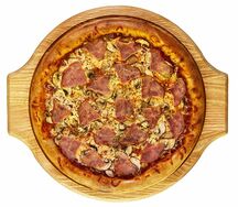 Пицца с ветчиной и грибами