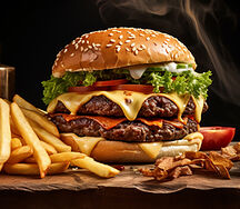 Hamburger aux frites