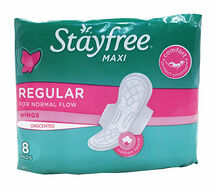 Stayfree Maxi Thick Regular Wings Unscented 8s