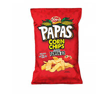 Papas corn chips tomato