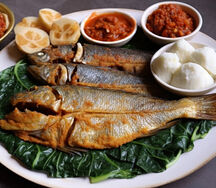 Nshima with buka fish