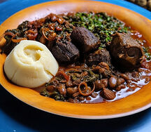 Nshima with offals