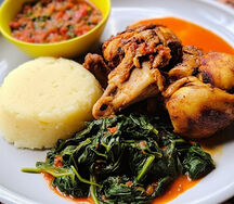 Nshima with village chicken