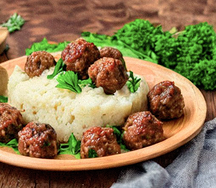 Nshima & saucy mince balls