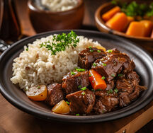 Beef stew with rice