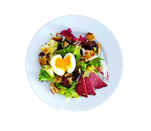 Salade de gésiers au vinaigre de cidre