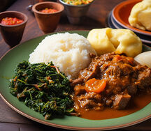 Nshima With Mutton